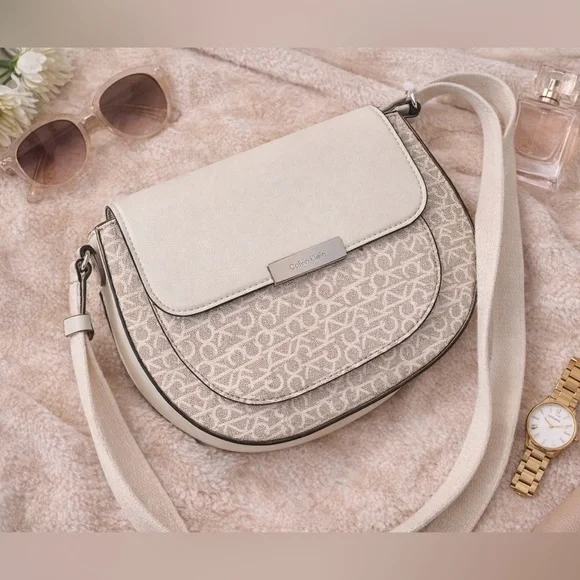 Calvin Klein Monogram Flap Crossbody NWT - Picture 3 of 7